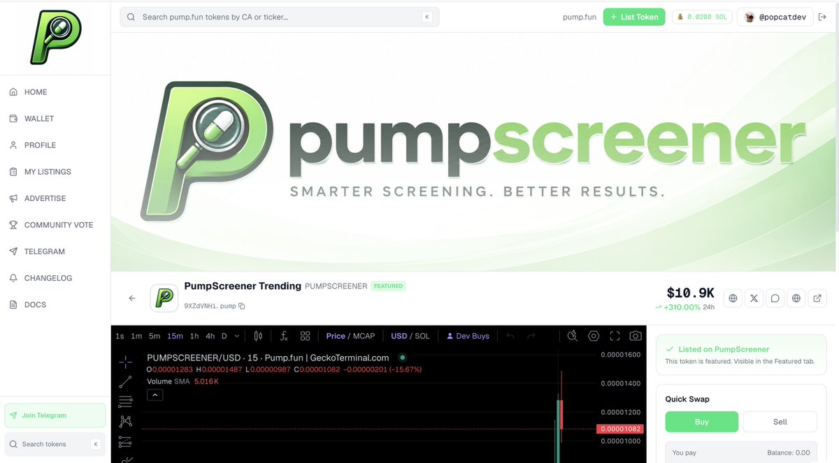 PumpScreener Trending tweet media