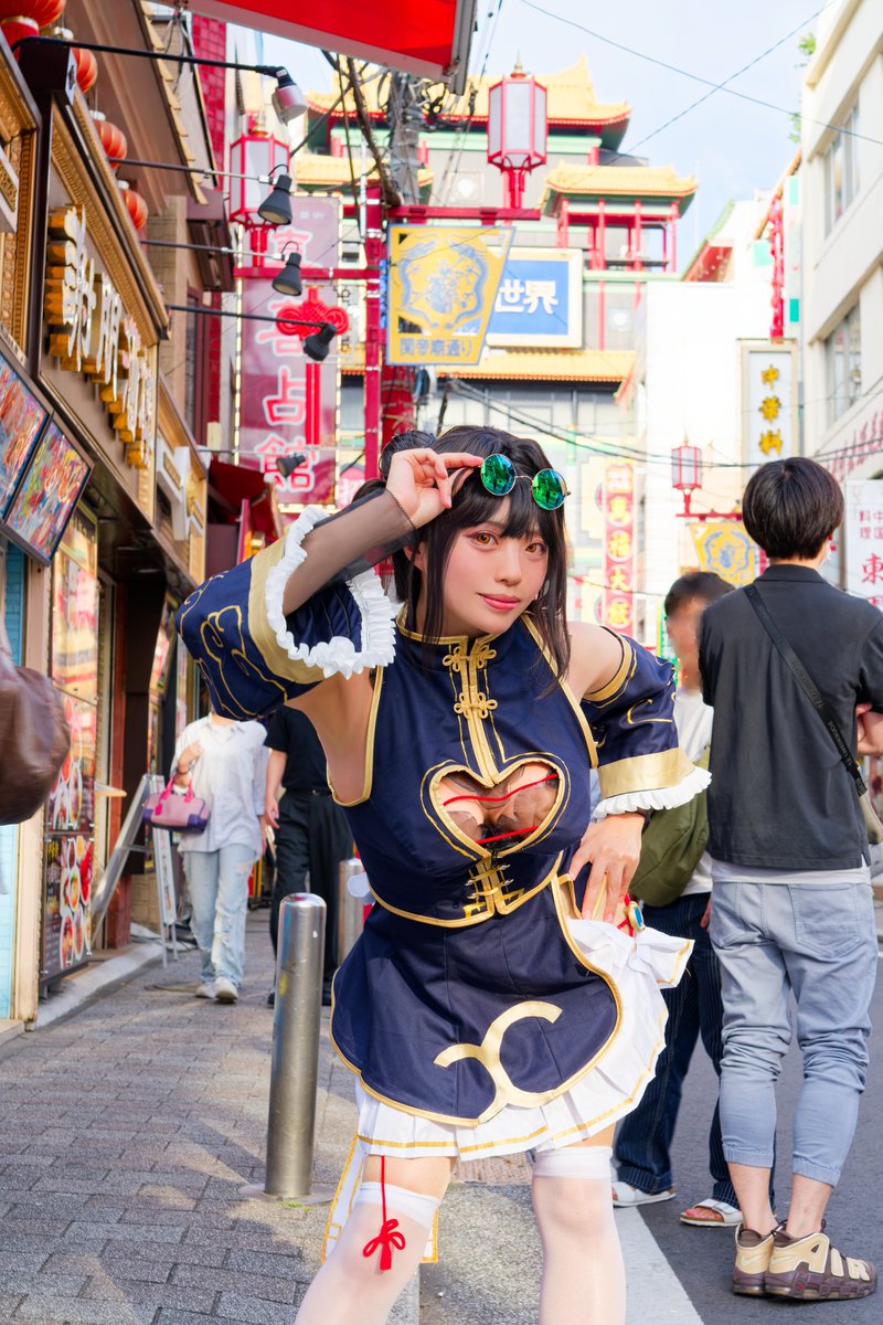leia_leia_1213's tweet photo. cosplay　HEAVEN BURNS RED
李映夏/春宵ウォーアイニー

よくわらわを見つけたな

photo　@jaraknzn 
#ココフリ　#ココフリ中華街 https://t.co/E136PxCtt2