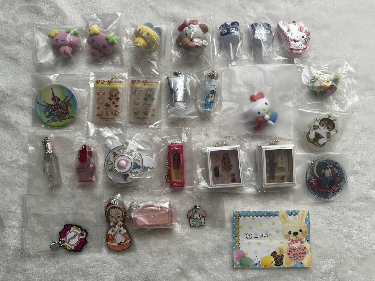 ___ssr25's tweet photo. めじるしアクセサリー ガチャ 交換 買取
サンリオ ナルミヤ mikko おジャ魔女 ディズニー シュガーバニーズ ハム太郎

【譲】1-3枚目(一部開封済み未使用)
【求】4枚目＞買取

ALT有
郵送交換のみ /まとめて優先

🔗 固ツイ 必読 ┊︎ 既読印 有
既読印記載の上リプにてお声がけお待ちしてます🙇‍♀️ https://t.co/ISnjshYKYL