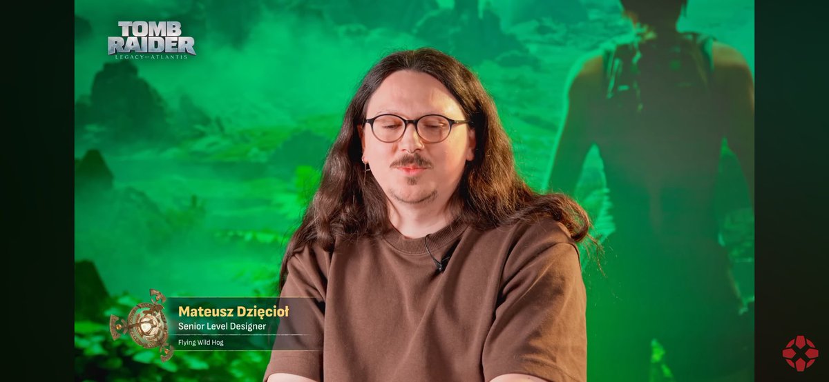 TRLEAdventures's tweet photo. It’s amazing to have people from Tomb Raider Level Editor community working on mainstream Tomb Raider games! Mateusz specifically says that: when he was a kid he discovered TRLE, and made him become a level designer!

(I have not seen Maax on the clip though 🤔 https://t.co/dXlfvchowF