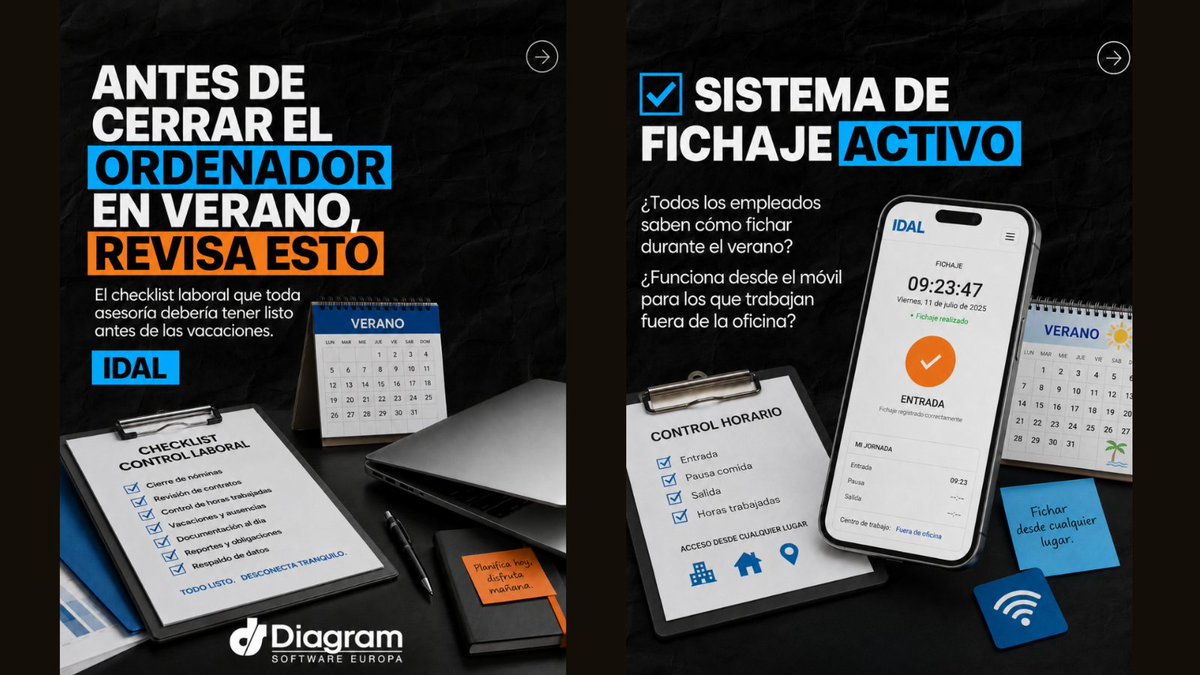 DiagramSoftware's tweet photo. El mejor test para saber si tu gestión laboral funciona:

Desaparece una semana.

Si todo sigue bajo control, tienes un sistema.
Si todo se paraliza, dependes de personas.
Y eso siempre acaba pasando factura.

#ControlHorario #RRHH #IDALSoftware #B2B https://t.co/dWV9oFjnYw