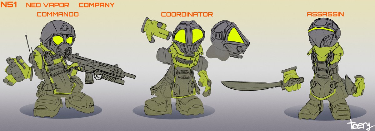 friendlyteery's tweet photo. N51 Neo Vapor Company - chemical warfare specialists - concept sketch
#madnesscombat https://t.co/KKxGW8PTJf