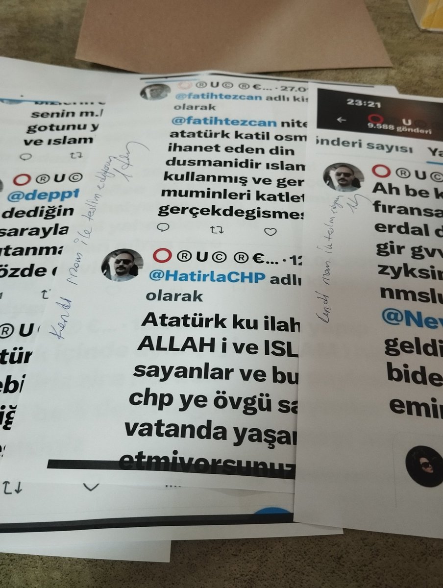 GeceYEx's tweet photo. Tarafımca elde bulunan ekran görüntüleri ve mevcut deliller doğrultusunda; kendisini ". @oruc_reis_3310 olarak tanıtan Serhat Oruç Keskin isimli şahıs hakkında, Türkiye Cumhuriyeti'nin kurucusu Gazi Mustafa Kemal Atatürk'e ve Cumhuriyet değerlerine yönelik hakaret ve aşağılayıcı ifadeler kullandığı yönünde şikâyetçi olduğumu beyan ederim.

Ayrıca söz konusu şahsın,@sah_song herhangi bir somut delil ortaya koymaksızın şahsımı "FETÖ mensubu" olmakla suçladığı, bir kadının engelli çocuğu üzerinden "başkasından peydahlamış" şeklinde aşağılayıcı ve onur kırıcı ifadeler kullandığı, engelli bireyi hedef alan alay ve hakaret içerikli söylemlerde bulunduğu yönünde elimde paylaşımlar ve ekran görüntüleri bulunmaktadır.

Bunun yanında, yaklaşık kırk kişilik dinleme ve ses grupları bulunduğunu ifade ederek birçok kişiyi hapse attıracağını söylediği, bu kapsamda çeşitli kişilere yönelik korku, baskı ve tehdit oluşturabilecek nitelikte beyanlarda bulunduğu da tarafımdan tespit edilmiştir.

Öte yandan, şahsın kişisel verilere hukuka aykırı şekilde erişim sağlayabilecek nitelikte faaliyetler içerisinde bulunduğunu düşündüren, telefon numaralarına ulaşabildiğine ilişkin beyanları da mevcuttur. Bu hususta "panel" olarak tabir edilen yasa dışı veri sorgulama faaliyetleriyle bağlantısının bulunup bulunmadığının ilgili makamlarca araştırılmasını talep etmekteyim.

Yukarıda arz ve izah edilen hususlar kapsamında, mevcut ekran görüntüleri ve diğer delillerin incelenerek gerekli soruşturmanın yürütülmesini, suç unsuru tespit edilmesi hâlinde ilgili kişi hakkında kamu davası açılması ve tutuklanmaları için  gerekli işlemlerin başlatılması için hem buradan hem de posta yoluyla İstanbul Anadolu Cumhuriyet başsavcılığına soruşturma için başvuru yapılmıştır.