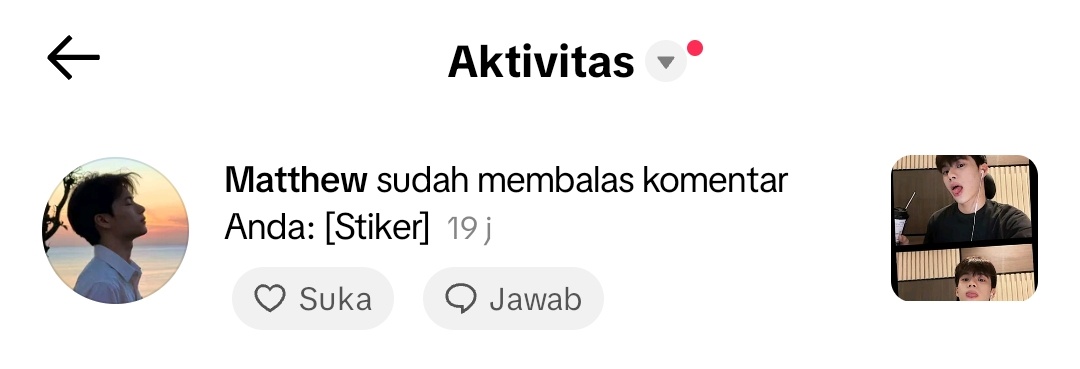 csoobinch's tweet photo. hidup cuma sekali, dinotice metyu lebih dari sekali 😭☝🏻 HUAAA BARU BUKA TIKTOK EH KOMENKU SEMALEM TERNYATA DIREPLY METYU UNTUK KEDUA KALINYA DONG AW 🫠🤌🏻 dan jackpotnya venlie juga ikut komen 🥹 https://t.co/TGk4m4PE47