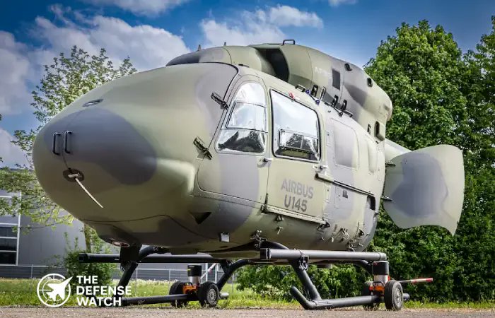 TheDefensewatch's tweet photo. Airbus has unveiled the U145, an autonomous, uncrewed variant of the H145 helicopter.

Designed for cargo transport, ISR, disaster response, and future military missions.

First flight is planned for late 2026.

#Airbus #U145 #MilitaryAviation #DefenseTech https://t.co/EEqdb9qUFY
