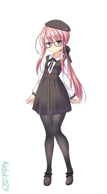 カナリ「教官、今日はどこに行くの?」 カナリ私服デザインです。 シックな感じです。 #OC #うちの子