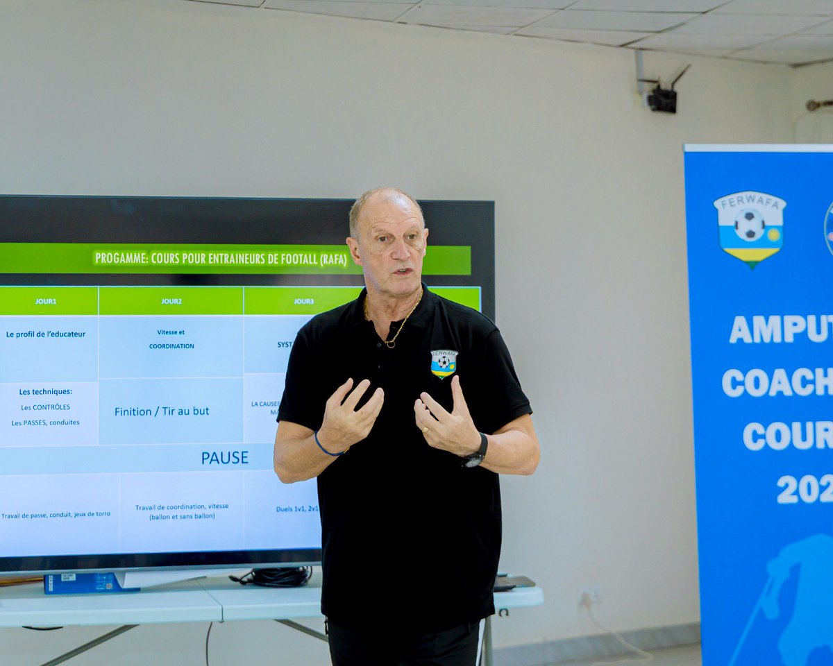 FERWAFA's tweet photo. Opening the course, the Technical Director Gerard M. Buscher emphasized its importance:
“Strong coaches build strong players and stronger football structures. This training is an important step towards advancing amputee ⚽️ and creating more opportunities for future generations.” https://t.co/Yjvj8sKIBG