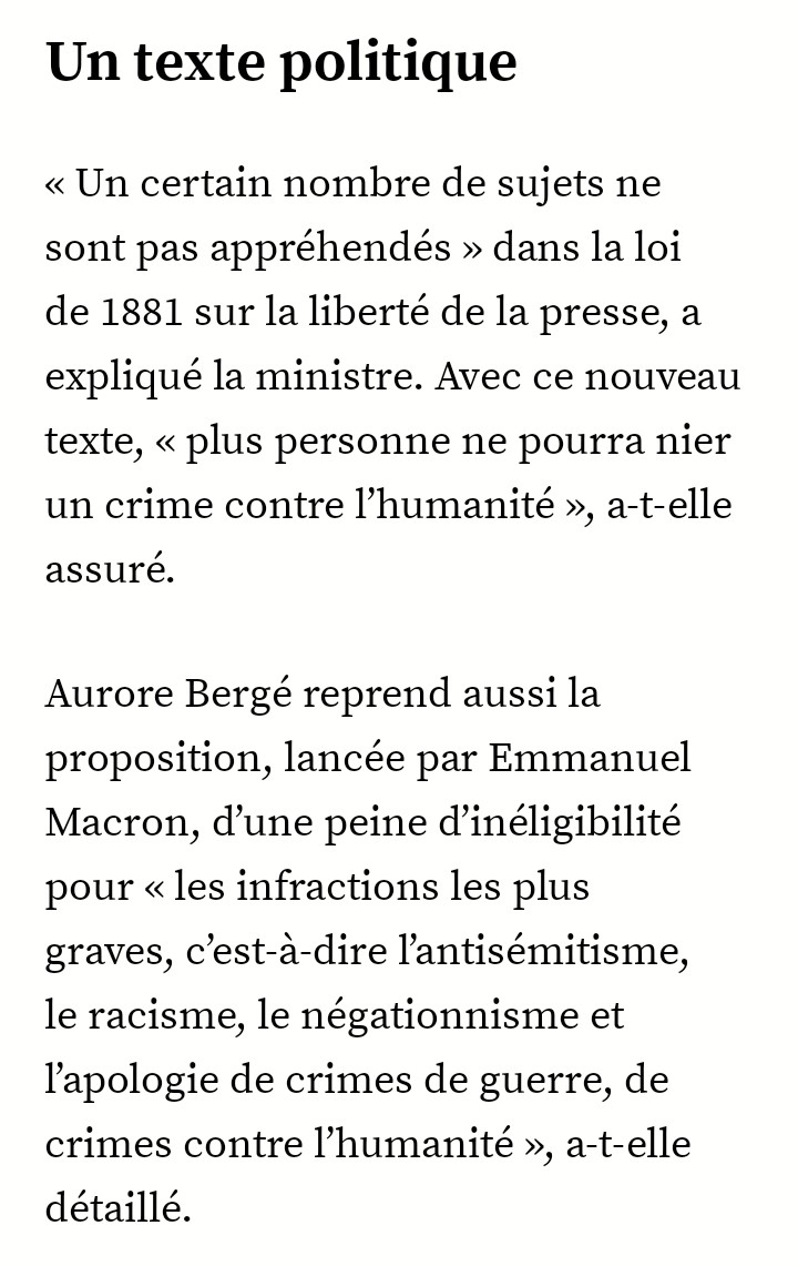 gh_thry_58y's tweet photo. @20Minutes 🇵🇸 Allo @AuroreBerge, est-ce que la loi dont vous présenterez le projet prévoit de juger les gens qui (COMME VOUS 😵💫) refusent de qualifier de #Genocide la politique meurtrière d'#Israel 🤬
#GazaGenocide #Gaza
#CrimeContreLHumanite
#MacronComplice 🤬
⤵️
https://t.co/AOoshu9WRT https://t.co/rOK3AlA7uL