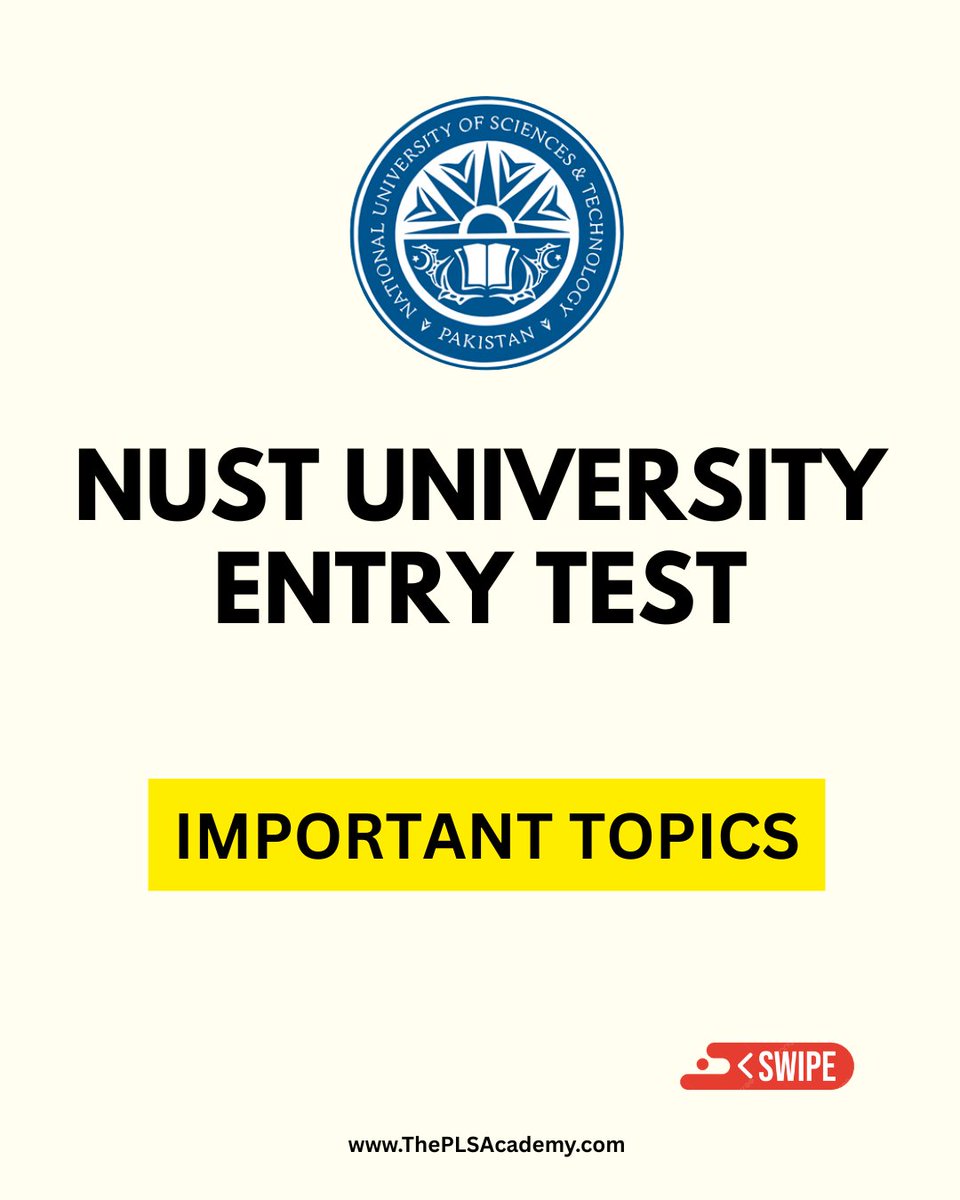 paklearningspot's tweet photo. π NUST Entry Test
ππ¨π¬π ππ¦π©π¨π«πππ§π ππ¨π©π’ππ¬
π https://t.co/MRcVpblgne
#NUST #NUSTEntryTest #NET #EngineeringStudents #CSStudents #EntryTestPreparation #PLSAcademy #NUST2026 #ECAT #FASTUniversity https://t.co/9kPWbe4zpz