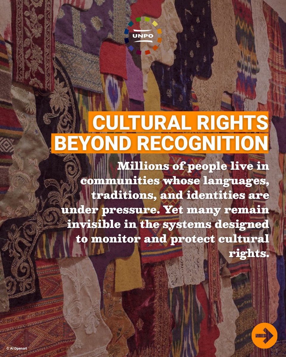 UNPOintl's tweet photo. What happens when cultural rights frameworks are built around states, but many communities remain unrecognised by them?

Read more here: https://t.co/5zykAgzS4y https://t.co/GaNPIP7kZm