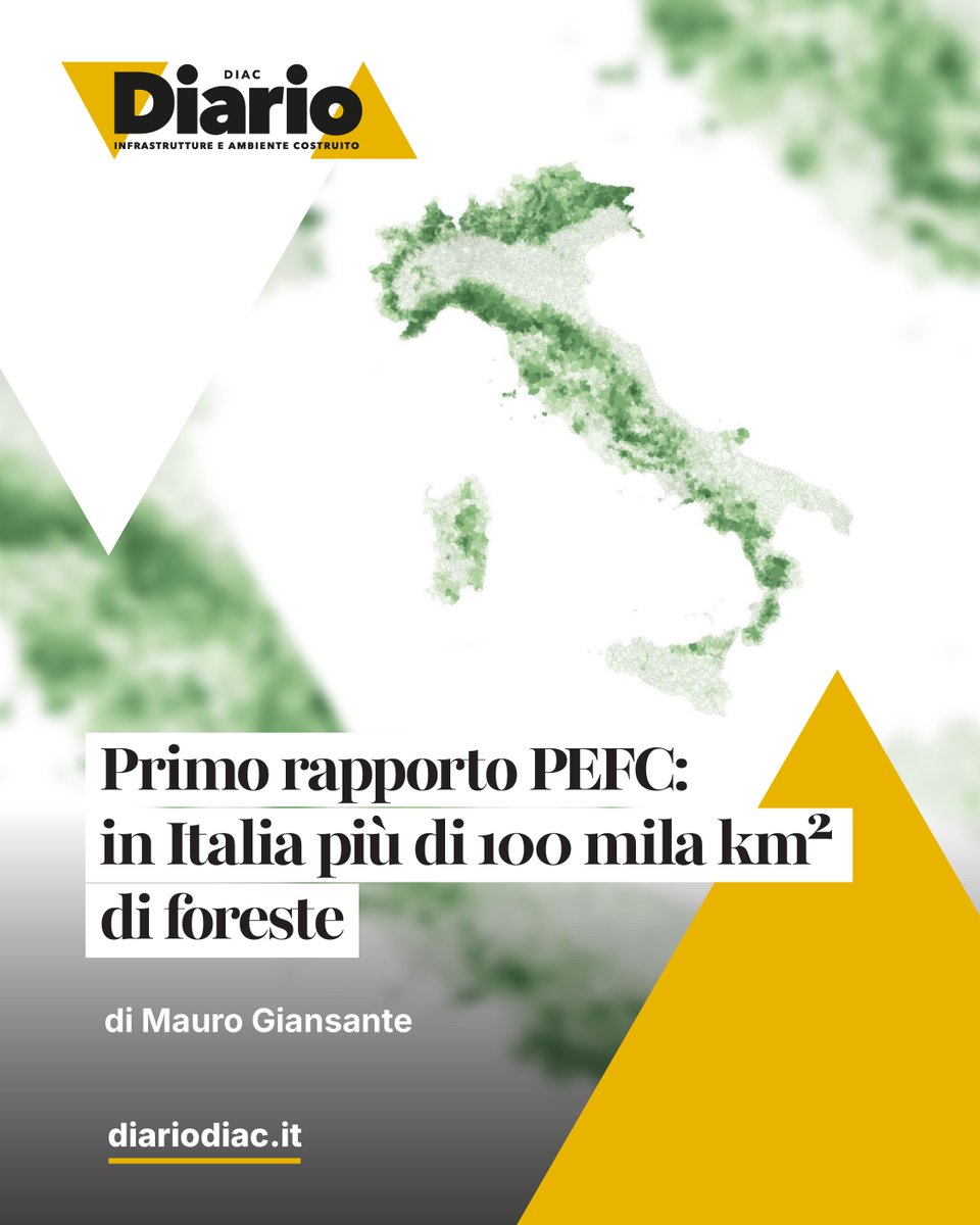 DiarioDIAC's tweet photo. 🌲 Primo rapporto @pefcitalia (Programme for the Endorsement of Forest Certification schemes): le #foreste in Italia occupano più di un terzo del territorio nazionale, oltre i 100 mila km²
✍️ Leggi l'approfondimento di @MauroGiansante sul nostro #DiarioDiac https://t.co/irLFCTQKr5