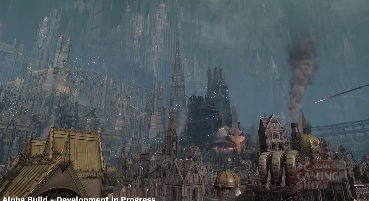 Dansgaming's tweet photo. The Map for @totalwar Warhammer: 40K is going to be entire solar systems with planets.

The cities are going to be expansive and absolutely stunning looking.

The devs are really going all out for this game and I’m so damn excited. https://t.co/wgw5aolGzh