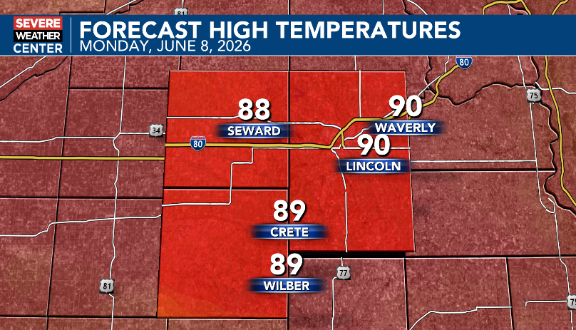 BrandonRector's tweet photo. Forecast High Temperatures Monday https://t.co/v2beAuuSO9