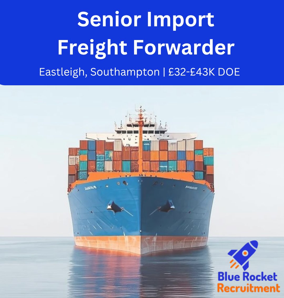 sdwrec's tweet photo. 🚢 Senior Import Freight Forwarder wanted!

💰 £32k-£43k
📍 Eastleigh

Apply here: https://t.co/KeIxrnWXh8

#FreightForwardingJobs #SouthamptonJobs #SeaFreight #LogisticsJobs #ShippingJobs https://t.co/8Hjz4ATZLZ