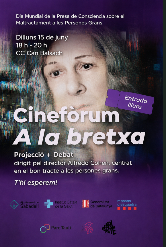 sbdsalut's tweet photo. El Dia Mundial de la Presa de Consciència sobre l'Abús i el Maltractament a les Persones Grans, el grup motor de Bon Tracte a les Persones Grans, ofereix un cinefòrum a #Sabadell.
🗓️ 15 de juny
📌Centre Cívic Can Balsach https://t.co/yQiZow6y9l
