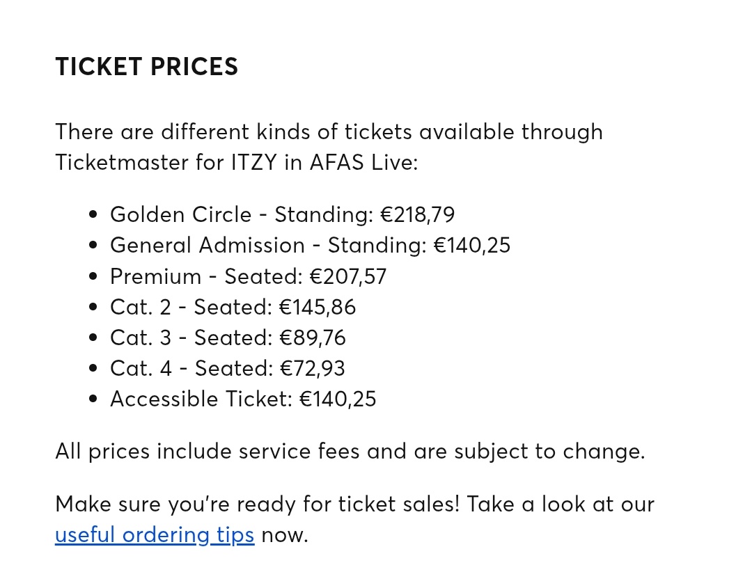 leechaerrry's tweet photo. PRICES for ITZY in Amsterdam 😵‍💫 https://t.co/TR0qPW5gCG