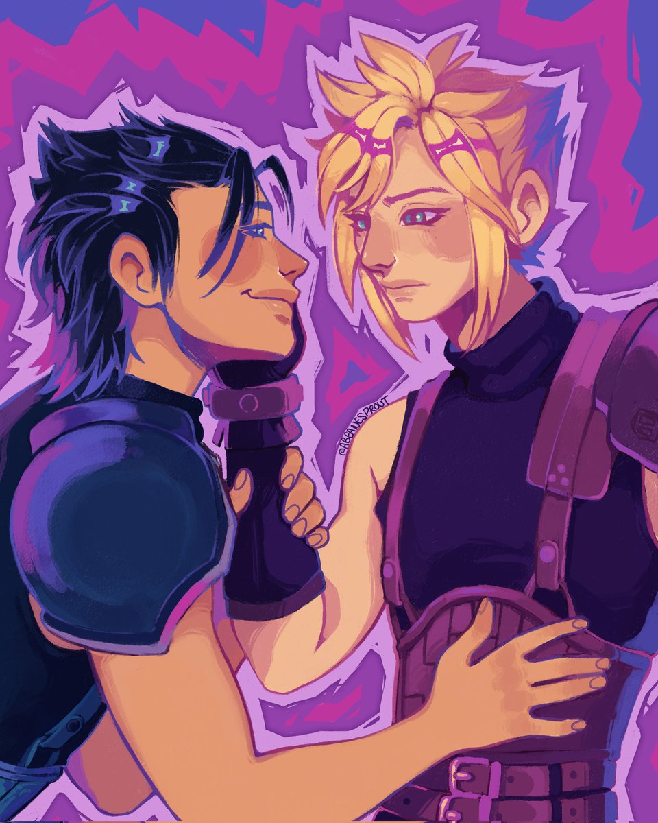 abeanesprout's tweet photo. bringing back bisexual zakkura for pride month🏳️‍🌈
#FF7 #FF7R #cloudstrife https://t.co/4qyFEG8plI