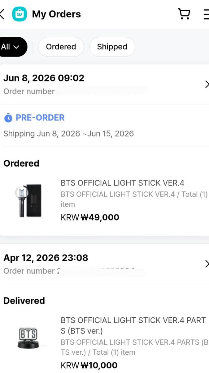 Athiaethit's tweet photo. เรากดมี่บอม ver.4 ได้ 1อันค่ะ 

ส่งแอร์ 1,790 บาท (5-7วัน)
ส่งเรือ 1,590 บาท (25-30วันง

#ตลาดนัดบังทัน #ตลาดนัดBTS #ตลาดนัดรถไฟบังทัน #BTS_WORLDTOUR_BANGKOK https://t.co/fcA25AHFGj