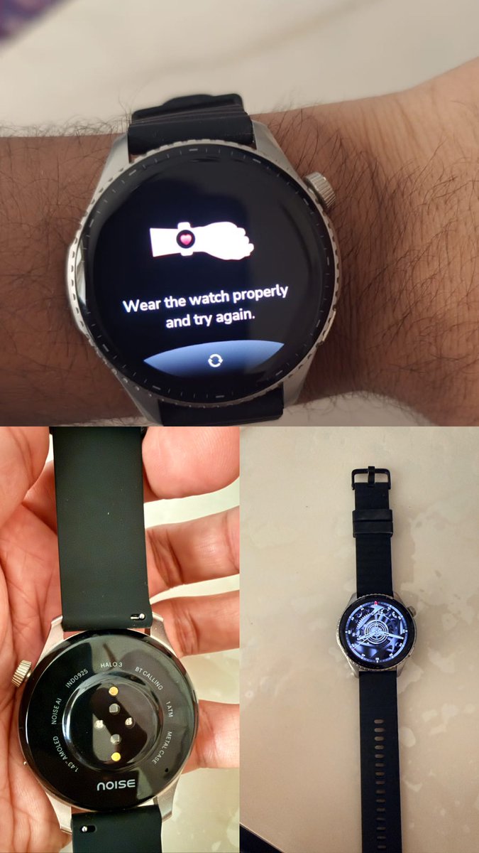 Yashdeepatel7's tweet photo. @gonoise Purchase your Halo3 smart watch and since day 1 it is unable to measure or detect Heart Rate, SPO2 etc. Have tried contacting over phone, over emails etc but still unable to reach you. Product is faulty from day 1 itself since its unboxing. Help me resolve the issue 🧐 https://t.co/FzwHIM0eyB