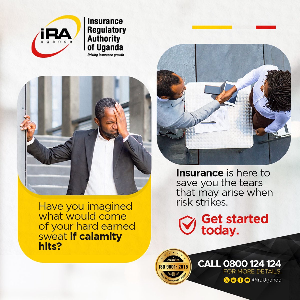 IraUganda's tweet photo. While we cannot always prevent disasters, we can prepare for them. Insurance is not just a financial product; it is a safety net that helps you rebuild, recover and start again when life takes an unexpected turn. Protect today what you have worked so hard to achieve.
#DrivingInsuranceGrowth #BeInsured
