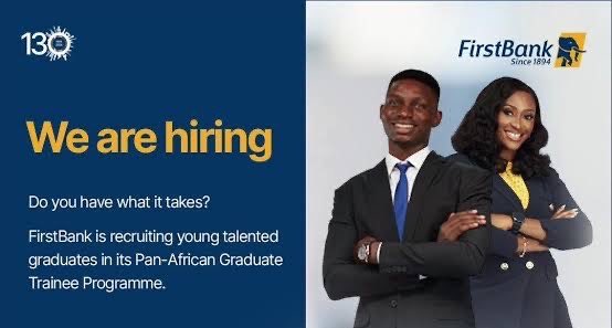 Take_TrustFx's tweet photo. 🚨 FirstBank Graduate Trainee Programme 2026 is open for applications.

Recent graduates with a minimum of 2:2 or HND Upper Credit are eligible.

Deadline: 28 June 2026.

Apply here: https://t.co/dylnqLw2Op

Don’t miss out. https://t.co/LYxwdGOnhP