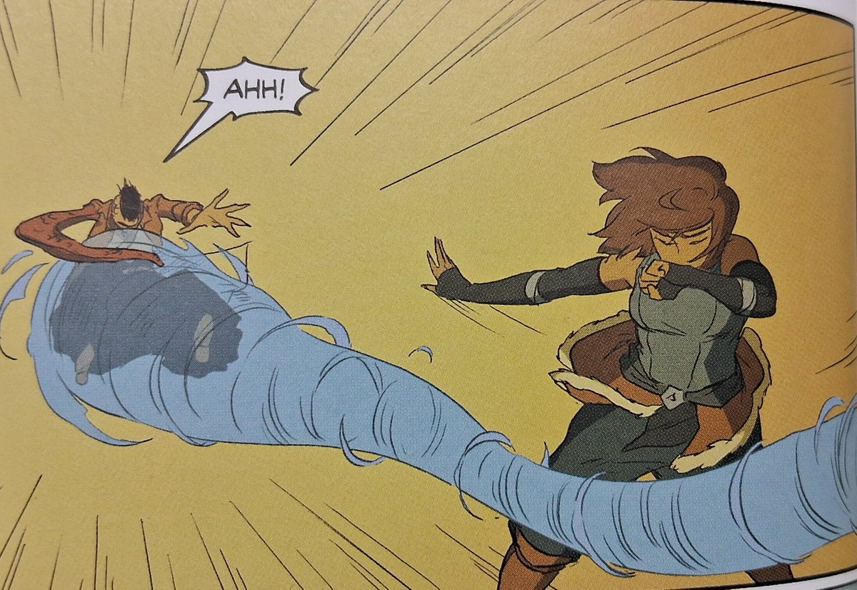 DanHarmone's tweet photo. Turf wars comic is just Korra being the greatest aura bender of all time. https://t.co/rKVyxmW3Fk