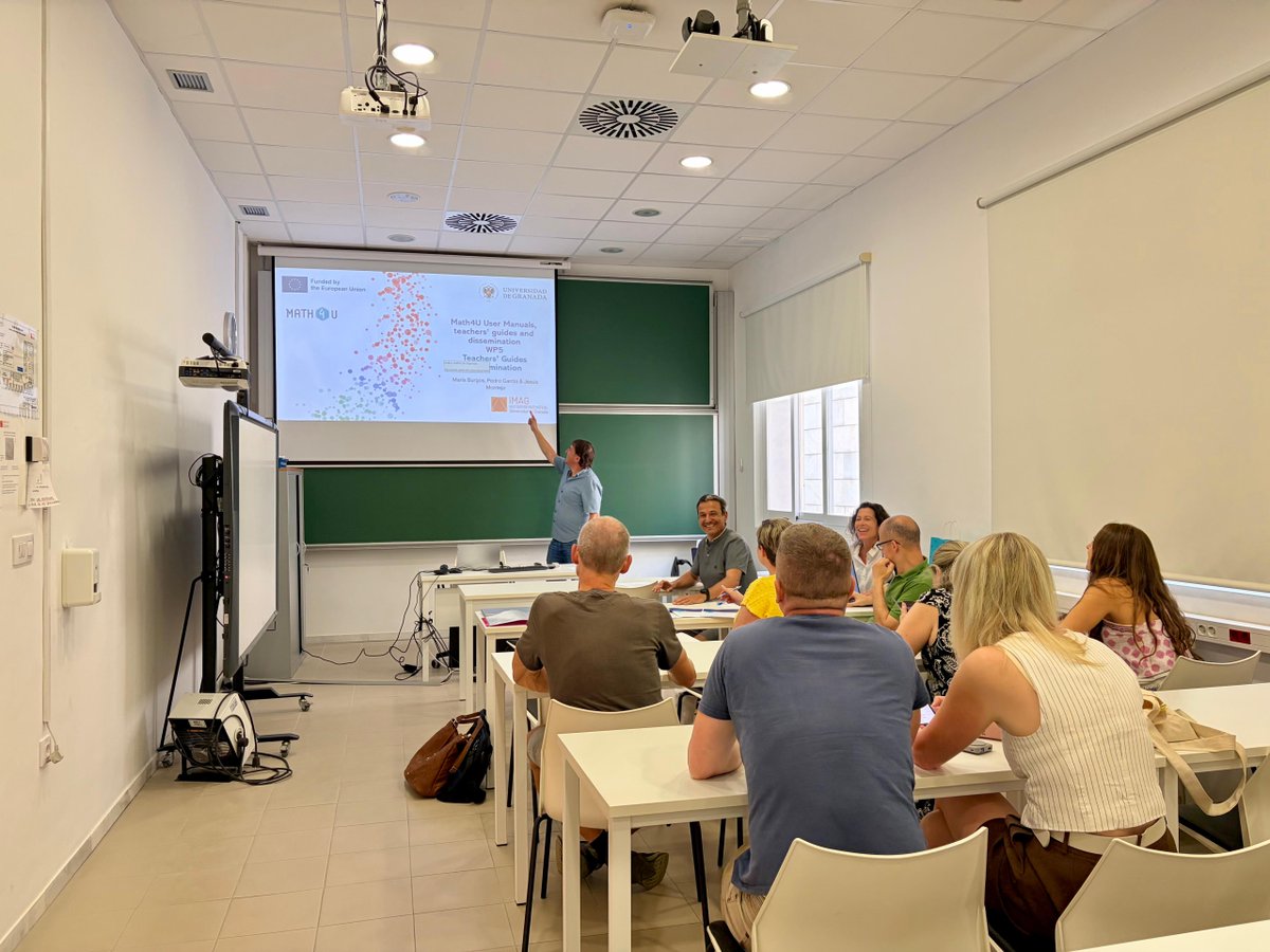 CanalUGR's tweet photo. 🔢 Granada acoge el segundo encuentro transnacional #Math4U
🙌 Un proyecto europeo en que la participa la #UGR para mejorar la enseñanza de las matemáticas
ℹ️ Todos los detalles: https://t.co/6QUKgsDclD https://t.co/Ux1pzcjd5C