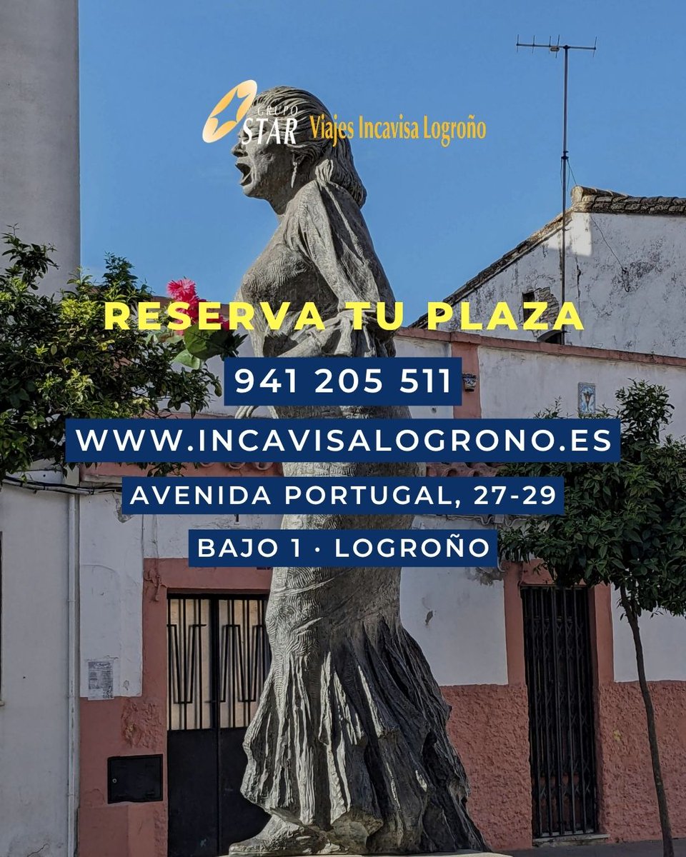 ViajesIncaLogro's tweet photo. ✨ Andalucía en San Mateo ✨

Del 19 al 26 de septiembre, ponemos rumbo a Cádiz, los Pueblos Blancos y Sevilla para disfrutar de un viaje lleno de historia, belleza y tradición.

☀️ Una forma diferente de aprovechar la semana de San Mateo.

#viajesincavisalogroño #andalucía https://t.co/JsbJugEhCv