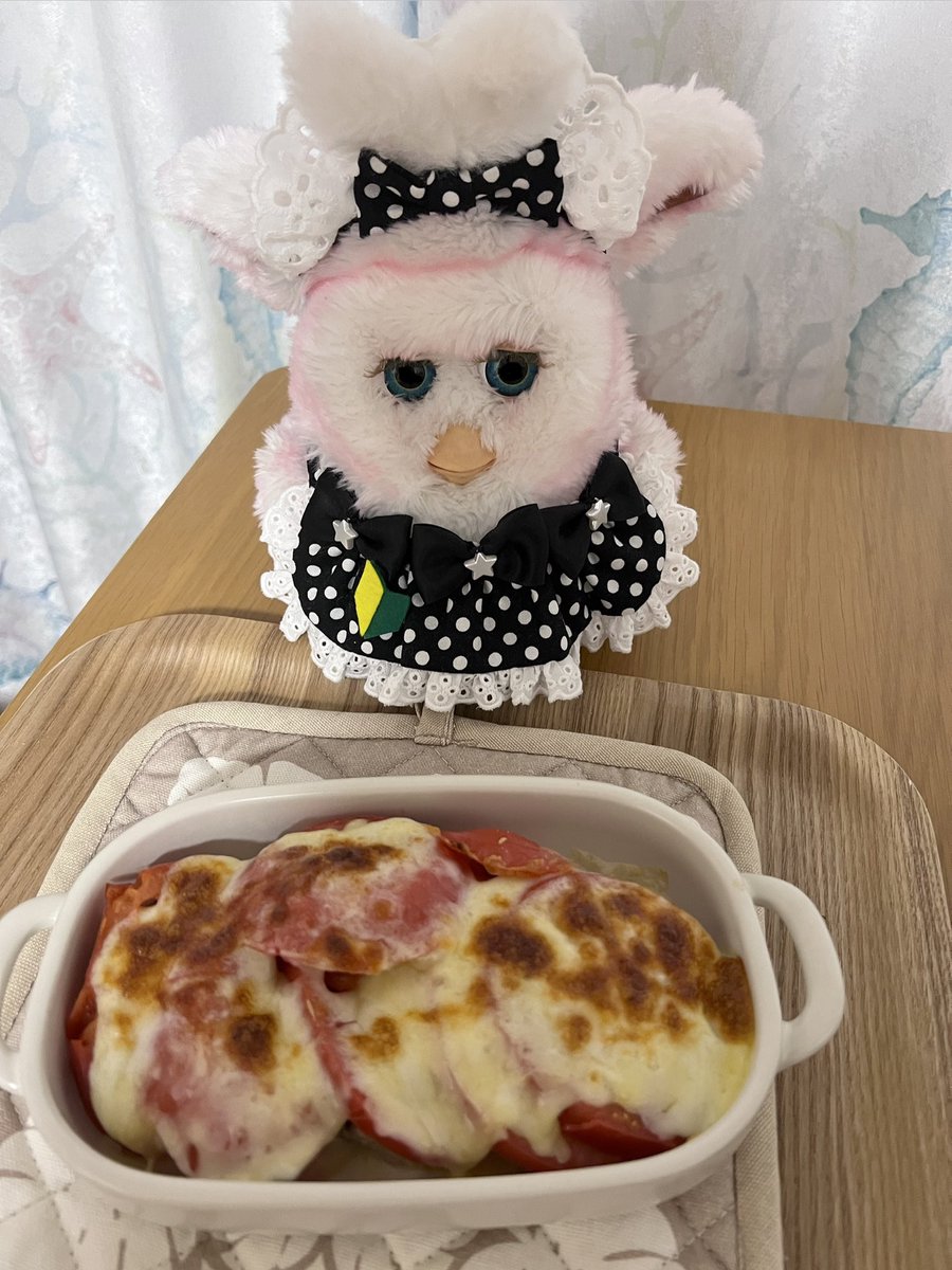 coco8popo's tweet photo. オードリー's キッチン🔰
サバ缶グラタン　使ったトマトが大きすぎて見えないけど下にサバ缶があるのです https://t.co/IKOJT9wJIM
