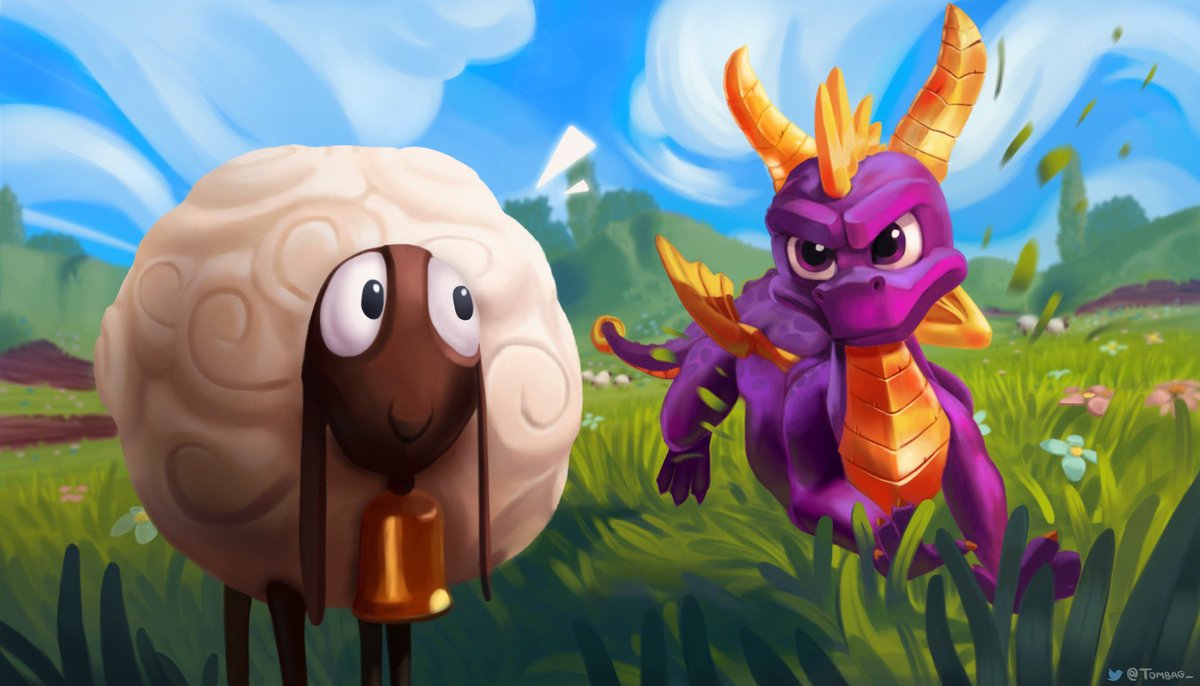 Tombag_'s tweet photo. It’s been 3 years since I finished this #Spyro fan art, since there’s a new announcement, it might be time to do a much better one 🤔🤔🤔🤔🤔🤔🤔 https://t.co/7dc3yDVS2L