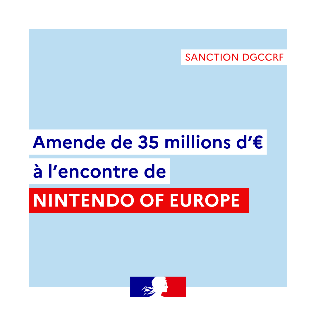 PSInsideFr's tweet photo. OFFICIEL : La France inflige une amende de 35 MILLIONS d'euros à Nintendo à cause du Joy-Con Drift ! 🇫🇷

Nintendo Europe était en effet accusé par UFC Que Choisir de "pratique commerciale trompeuse" concernant le manque d'infos données sur les dysfonctionnements des manettes de la Switch 1, sur la période 2018-2023.