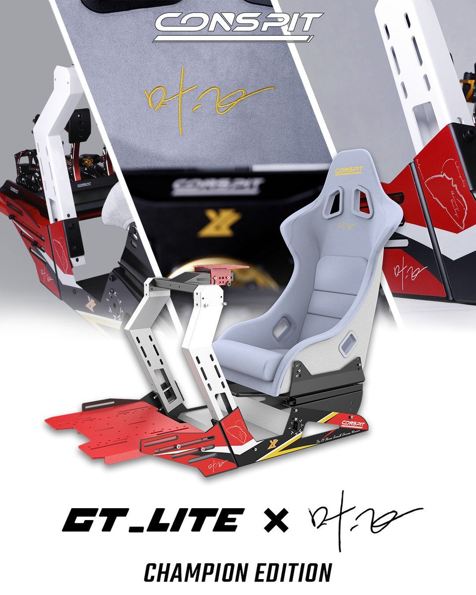 OfficialCONSPIT's tweet photo. GT-Lite Champion Edition
Yifei Ye Limited Edition

Coming soon.

Stay tuned.

#CONSPIT
 #YifeiYe
 #LeMansChampion
 #GTLite
 #SimRacing https://t.co/LCSwm2wfg1