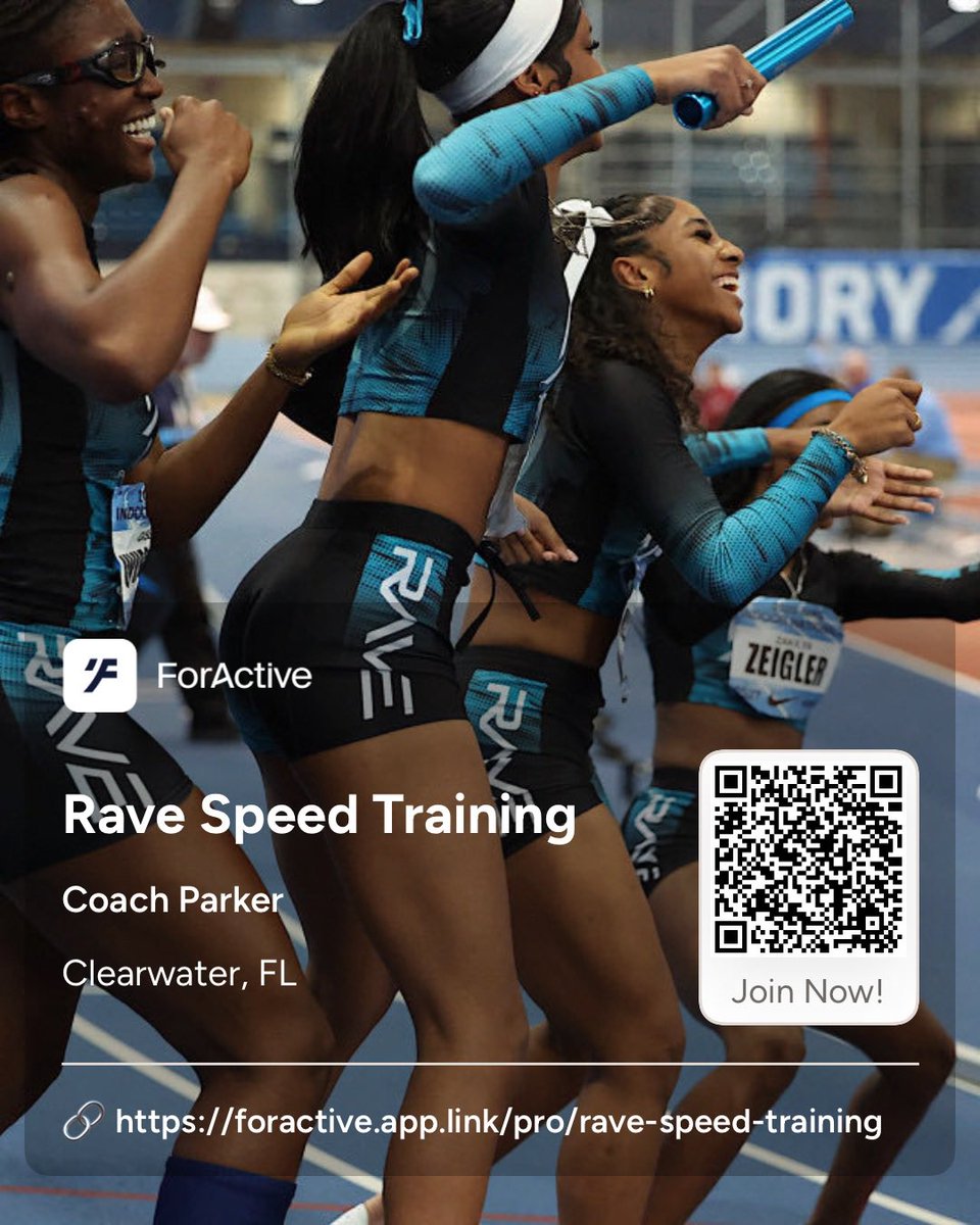 Rave_Speed's tweet photo. Train Where Tampa Bay’s Fastest Athletes Train.

If your goal is to become faster, more explosive, and technically sound, RAVE Speed Training is the program for you. Our proven training system is designed to help athletes maximize their speed, power, and overall athletic performance.

Scan the QR code to explore our affordable training plans and find the package that best fits your goals.

Link 🔗 
https://t.co/6oO88c7RGa

#trackandfield #speedtraining #speedcoach #running