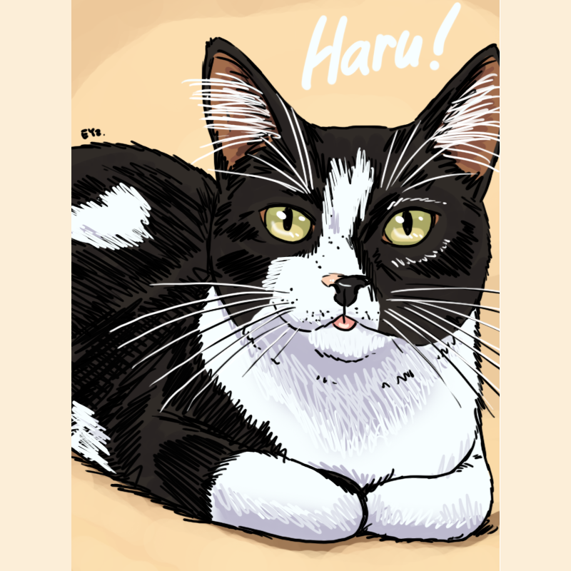 Eyzmaster's tweet photo. New Pet Series entry ๐ meet Haru, professional handsome boy and part-time cosplay assistant
#Eyz #myart #PetSeries #Haru #TuxedoCat #CatArt #CatLover #DigitalIllustration https://t.co/ZoqcKMVVMc