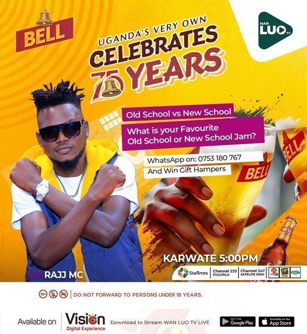 WanLuoTv's tweet photo. #WanLuoTvUpdates
#KARWATE
Bell Lager tye kakwero mwaka 75 ki
@WanLuoTV
ka ma
watuko iye wer macon mabeco me kwero mwaka 75 i yub me #Karwate.
Peny wer ma imito ma con ma i ngeyo wek kituk i yub me #Karwate.
#Bell@75 https://t.co/arbkmXGF5N