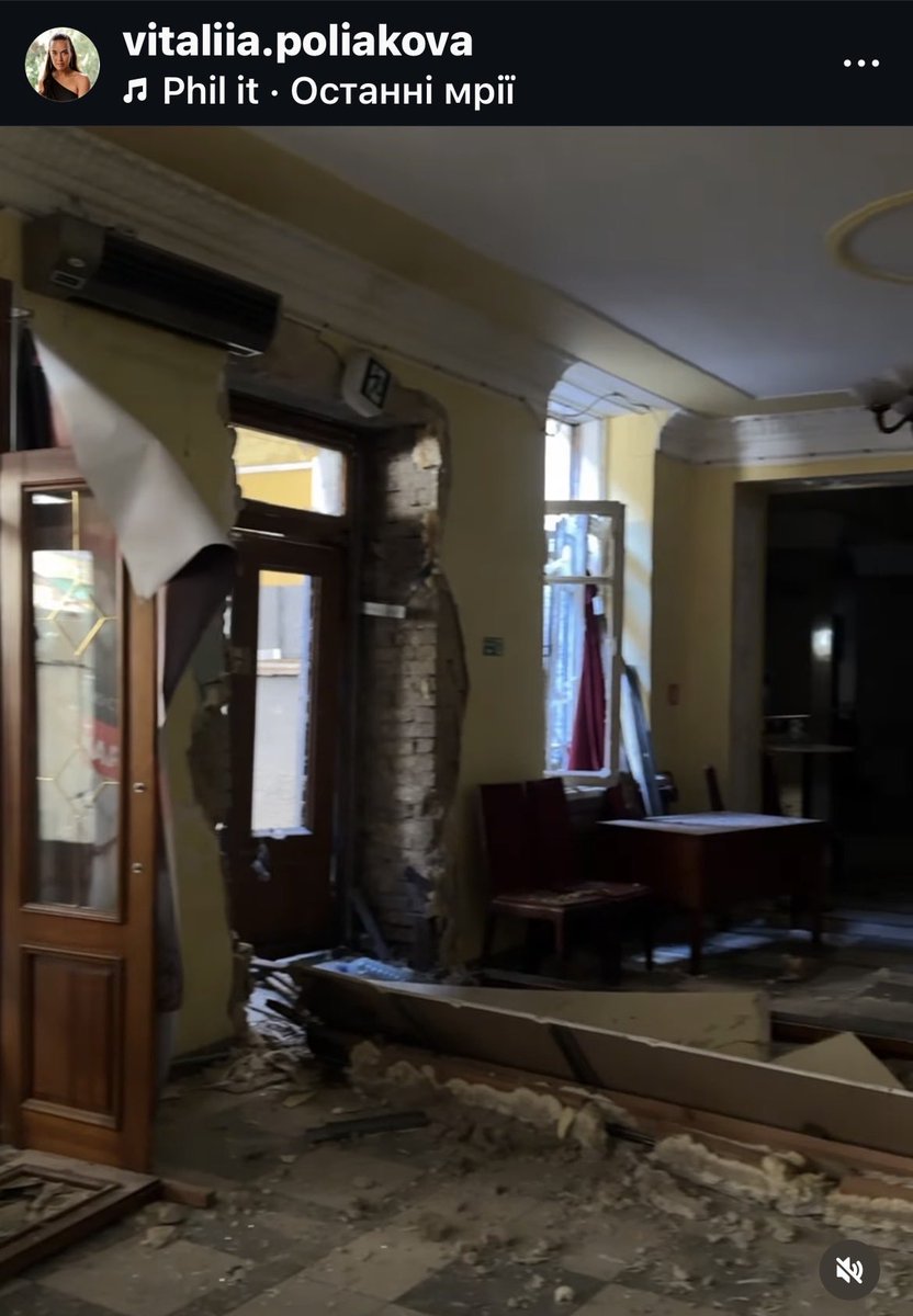 twizzlefloopz's tweet photo. The Rhythmic Gymnastics Ukrainian National Team training facility (October Palace) was bombed on May 25th, on the eve of the RG European Championships, where ruzzia was allowed to compete with their anthem and flag. https://t.co/IhwKMu7z7J