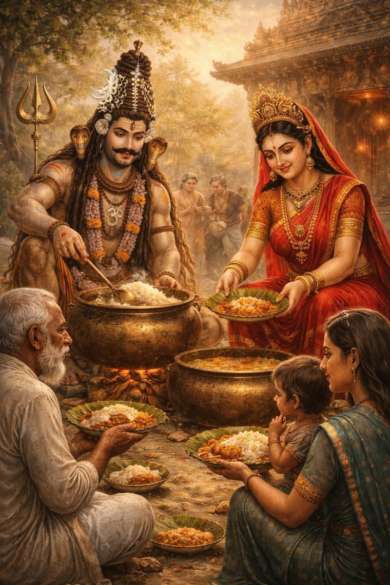 arun1935arun's tweet photo. ॥ श्री अन्नपूर्णा कवच ॥

अस्य श्रीअन्नपूर्णा कवचस्य महादेव ऋषिः, अनुष्टुप् छन्दः, श्रीअन्नपूर्णा देवता, अन्नपूर्णा प्रीत्यर्थे जपे विनियोगः॥

अन्नपूर्णा शिरः पातु, ललाटे पार्वती तथा। नेत्रे मे जगदम्बा च, कर्णौ पातु महेश्वरी॥🧵
ॐ नमः पार्वती पतये हर हर महादेव🚩🙏🏼 https://t.co/qGBACiv18h