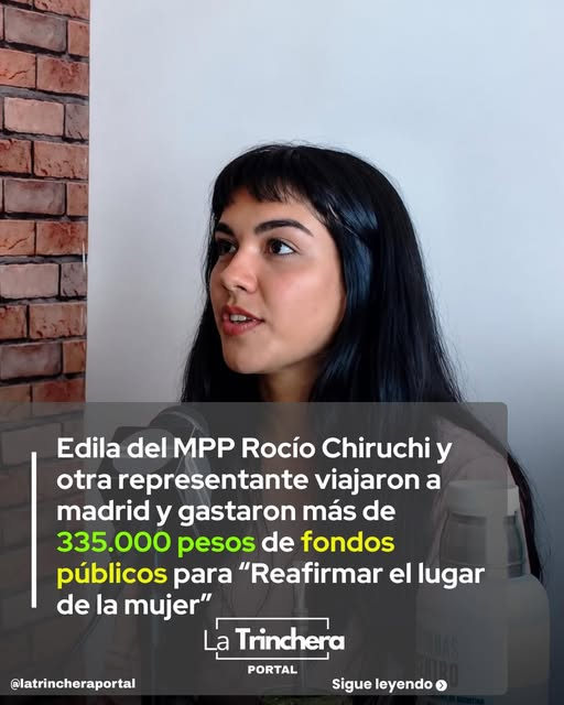 LahitteCarlos's tweet photo. ⏩Las deficiente administración de los dineros públicos son el principal problema en Uruguay. Clientelismo, mala administración.
La participación de la edila del MPP Rocío Chiruchi y de la representante Carolina Hornes ,implicó un gasto superior a los $335.000 de fondos públicos. https://t.co/6DxKwrIEUn