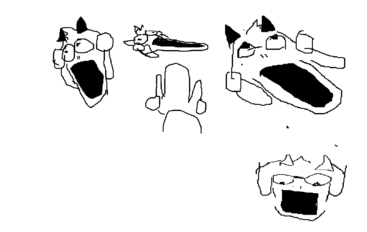 PIXELATEDCROWN's tweet photo. For the 3D Ralsei clip from the intro, Toby really wanted it to look a certain way, and drew more sketches for guiding me with this part than any other. They genuinely helped. https://t.co/0Kfz3SoxqM