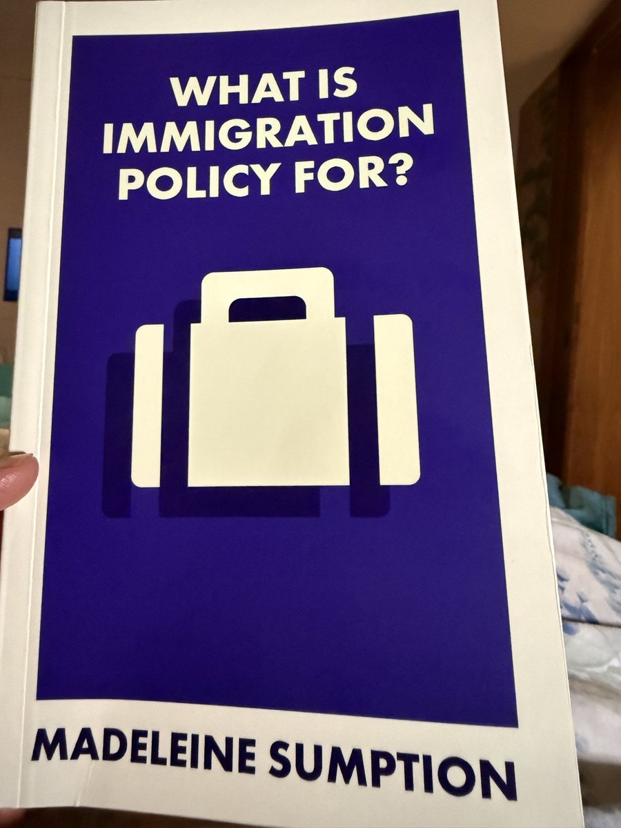 stianwestlake's tweet photo. Really enjoyed @M_Sumption’s terrific new book “What Is Immigration Policy For?”.

Beautifully clear prose that elucidates a bunch of controversial topics in an even-handed way. https://t.co/DzXS5TkSNv