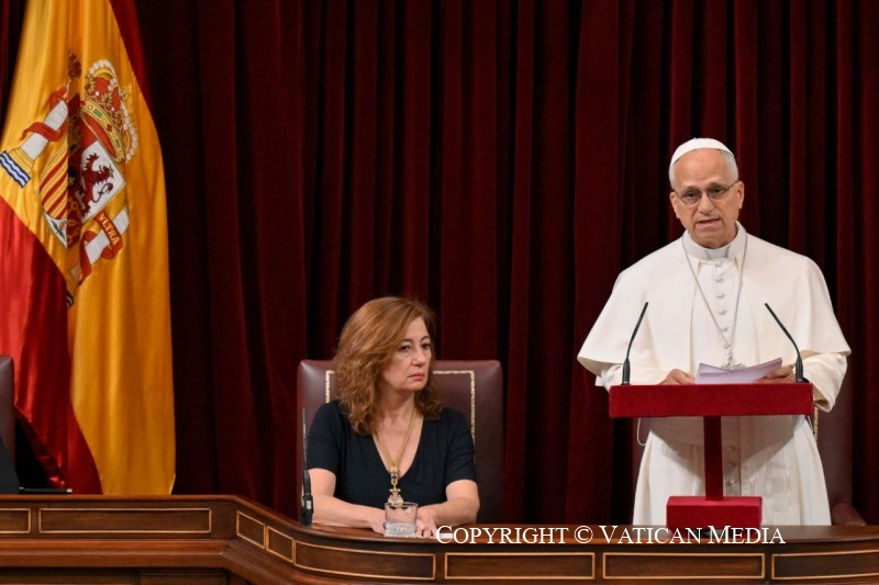 MLJHaynes's tweet photo. Pope Leo XIV addressed the Spanish Parliament this morning. Key elements –– 

1. He decried abortion & euthanasia: “Can a community that casts into the shadows the unborn child, the elderly, the sick, those who suffer in silence, or those who depend entirely on the care of others be called fully just? The defense of human life is neither a partisan issue nor a confessional interest: it is a goal of civilization.”

2. Noted fundamental import of the family: “Where the family is upheld, the spiritual and social stability of nations is also strengthened.”

3. Urged peace as the only viable future for global continuity: “The world is undergoing a profound spiritual and cultural crisis, which manifests in multiple forms of violence, polarization and mutual distrust. In this context, peace emerges as a political aspiration and, even more so, as a true moral imperative.”

4. Urged freedom but not unrestrained freedom: “From this perspective, the legitimate autonomy of the temporal order must never see itself as hostile to religion. Faith does not seek to impose itself through privileges or coercion; yet neither can it be silenced as if it were irrelevant to public life.”

5. Called for proper response to “tragic drama of migration” including offering “safe and legal pathways” for migration along with protecting “the right to remain in one’s own land, working to ensure that no one has to leave their home due to a lack of peace, security or decent living conditions.”

6. Defended the legal status of the Seal of Confession: “where the believer can open his or her soul to God without fear of external pressures.”

7. Noted Christian roots of modern society: “modern freedom has also been shaped by a long education of conscience, deeply marked by the Christian tradition. In that inner school, people learned that law must serve the good, that justice sets limits on force, that power requires legitimacy, that the poor belong fully to the community, that the foreigner must be welcomed in accordance with his dignity, and that human life can never be treated as a commodity.”
@PelicanBriefHQ @PelicanCatholic