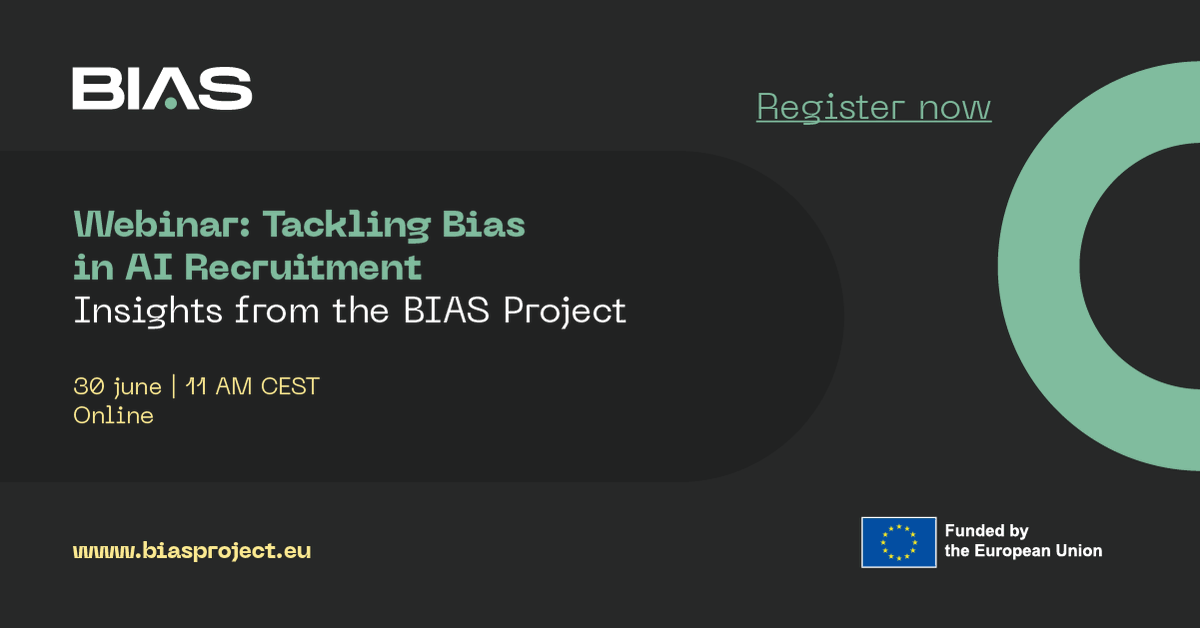 BIASProjectEU's tweet photo. Find out how to stop automated hiring tools from supercharging the very biases we are trying to break down.

Join our partners Maria Giovanna Zamburlini (SVEN), Mascha Kurpicz-Briki (@bfh_digital), and Soumya Kanti Datta (@digiotouchai) in this session and turn compliance into real labour market equity.

https://t.co/gopQPuZOAH