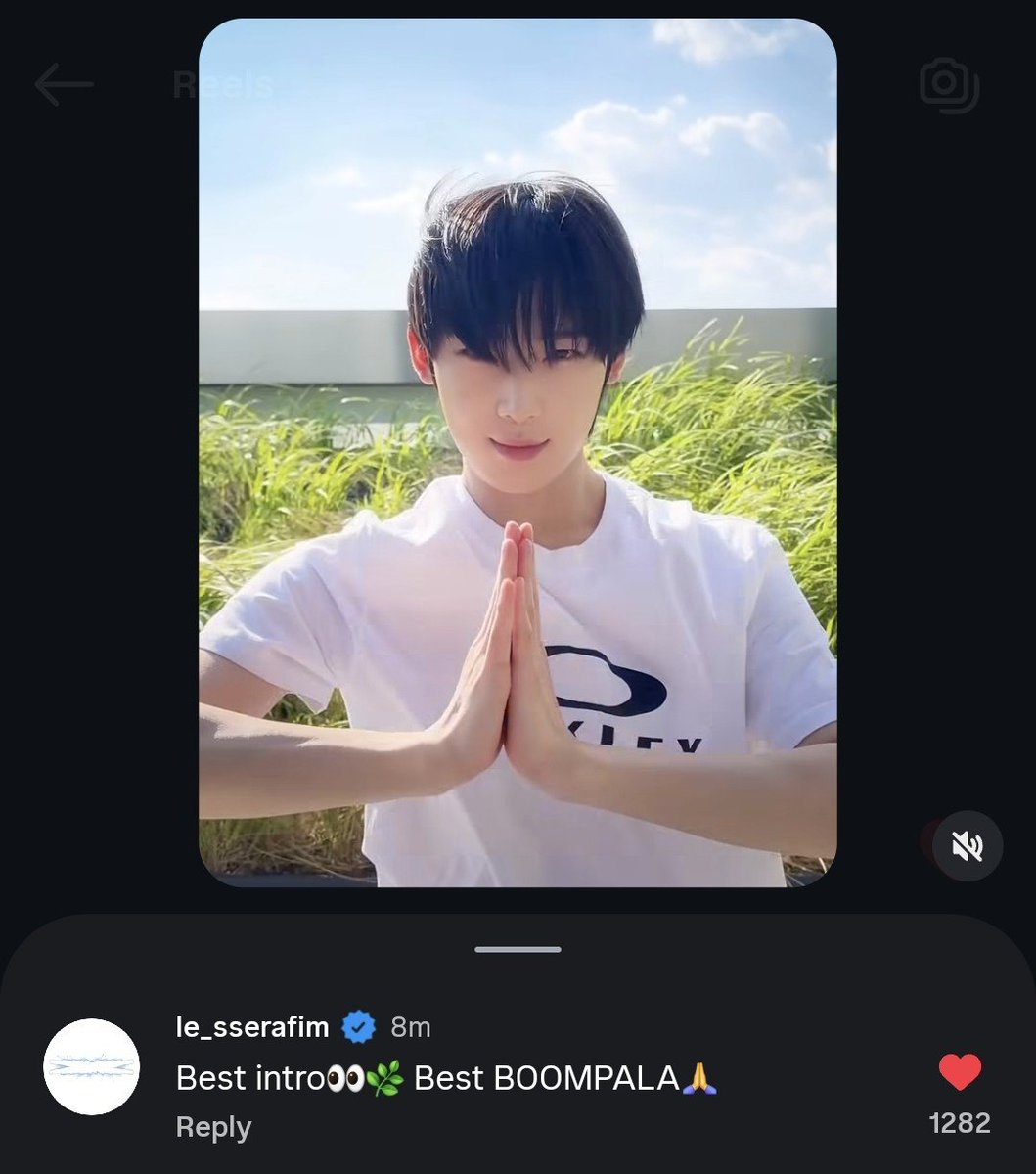 blckpnksn's tweet photo. LE SSERAFIM commented on Sunoo's BOOMPALA Instagram reel and shared it on their Instagram stories

“Best intro👀🌿 Best BOOMPALA🙏” https://t.co/ua7yW9olKg