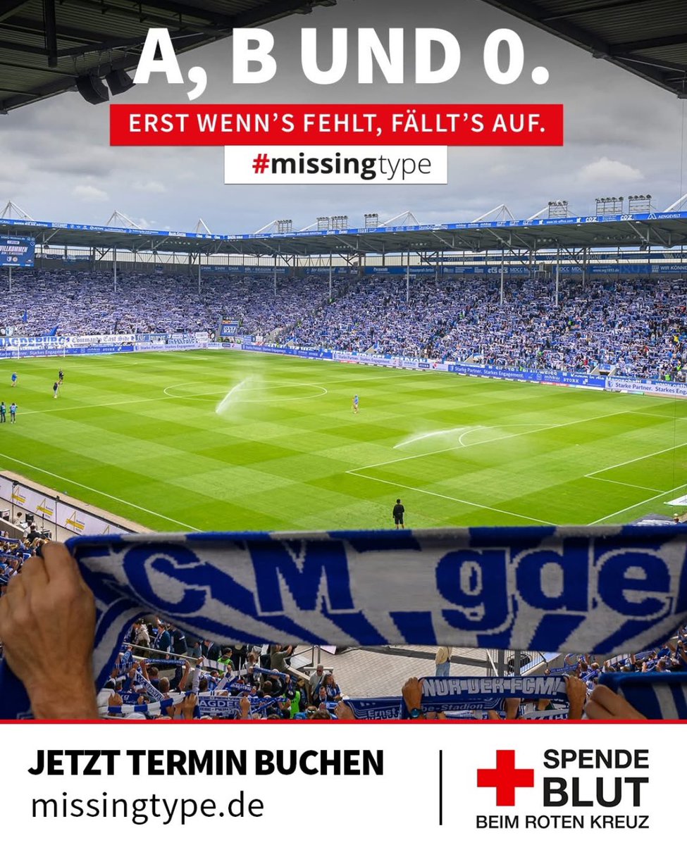 1fc_magdeburg's tweet photo. 🩸𝐄𝐫𝐬𝐭 𝐰𝐞𝐧𝐧’𝐬 𝐟𝐞𝐡𝐥𝐭, 𝐟ä𝐥𝐥𝐭’𝐬 𝐚𝐮𝐟

In Deutschland wird alle 7 Sekunden eine Blutkonserve benötigt. Die kontinuierliche Sicherstellung der Versorgung chronisch Kranker und Verletzter wird zu einer immer größeren Herausforderung.
—————
#blutspende
#EINMALIMMER https://t.co/5C6ZAO2g9c