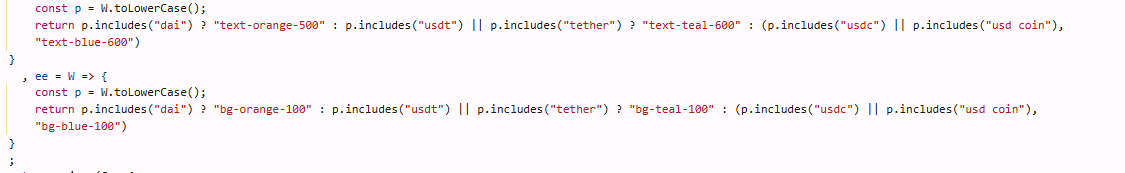 xx_MrHIM_xx's tweet photo. tx:native stablecoins (DAI, USDT, USDC). Fallback in the code below indicates that the default color is blue, which may indicate that the native stablecoin is USDC. Let's see if I'm right at launch ... https://t.co/7aSUOAA5NS