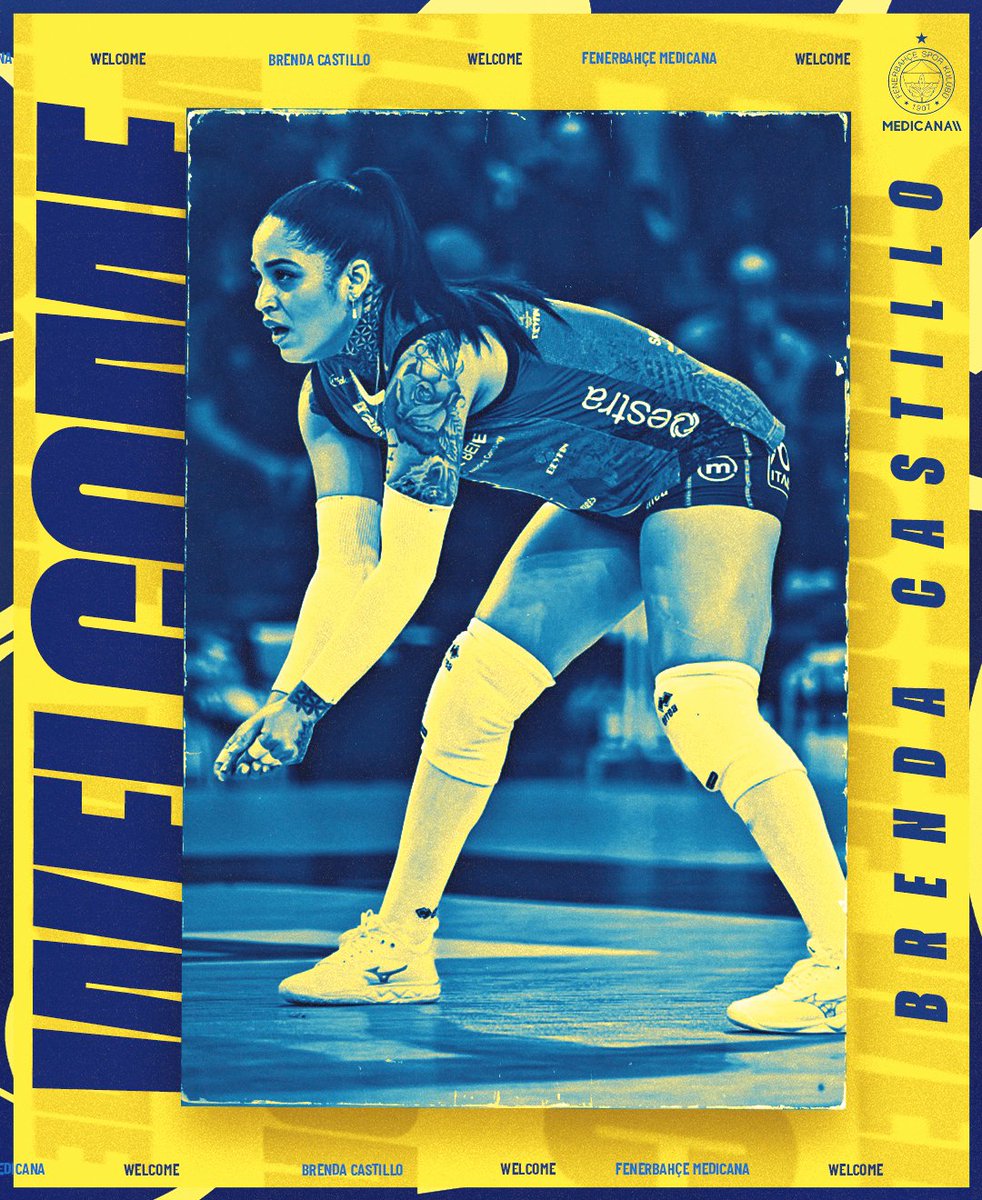 FBvoleybol's tweet photo. Ailemize hoş geldin Brenda Castillo! 💛💙

#SarıMelekler https://t.co/6iDDUpLcwr