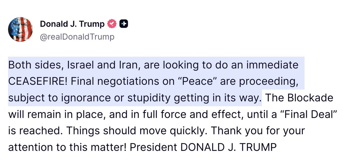 Donald J Trump Posts TruthSocial tweet media