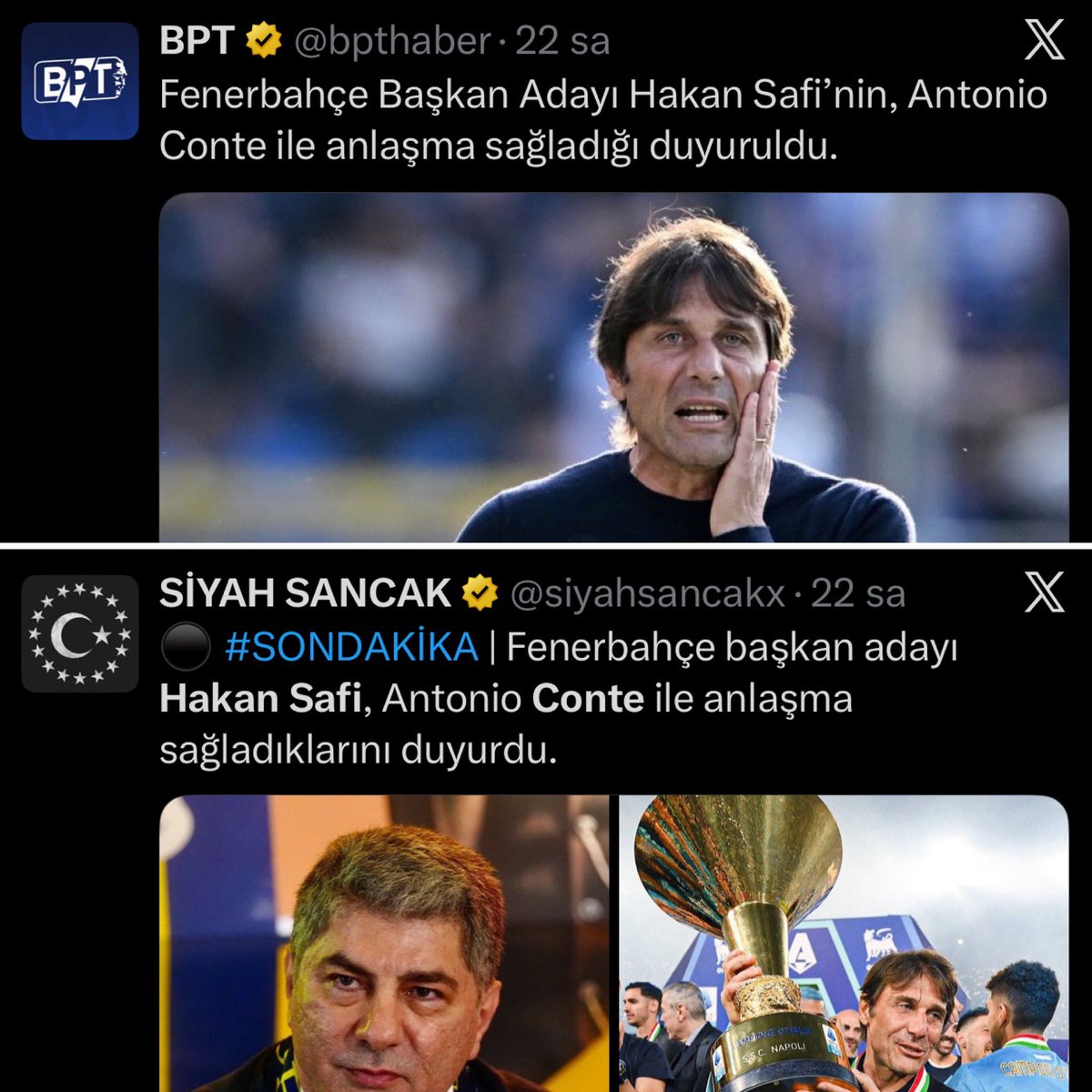 FenerPlus_'s tweet photo. Dün oy kullanma işlemi devam ederken, büyük haber sayfalarına “Son Dakika” olarak servis ettirilen Antonio Conte haberlerinin anlamı neydi? https://t.co/ThNNUYdmII