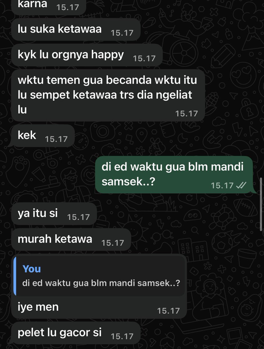08l28o's tweet photo. kesimpulan gua adalah orang suka gua pas gua blm mandi #crazy https://t.co/kEsF6D9kZ7