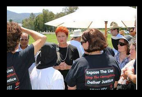SupportWitness's tweet photo. @GreenTyler27 @PaulineHansonOz was terrific with small biz people who wanted the Bank Royal Commn. About 10,140 submitters to the RC would've loved to have testified on banking and agricultural finance/foreclosure issues, and  macroeconomics. https://t.co/hs4RQl0zdM